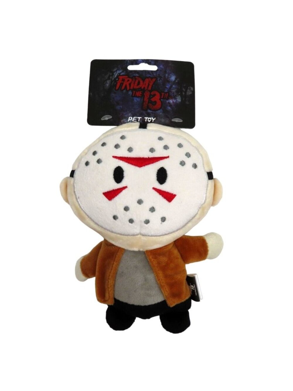 Friday the 13th Jason Voorhees Plush Squeaker Dog Toy 9inHorror Halloween NEW